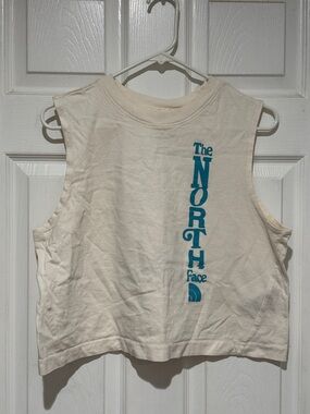 The North Face Cream Tee with Gray Logo